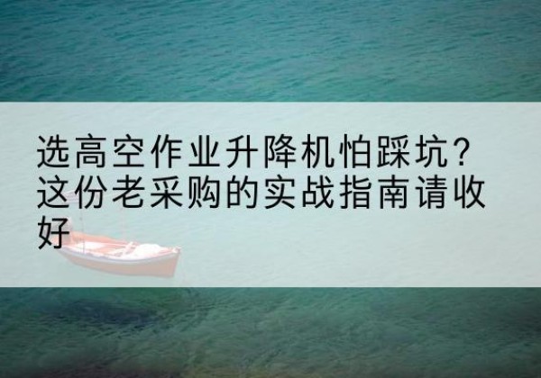 西城区高空作业升降机厂家推荐-选高空作业升降机怕踩坑？这份老采购的实战指南请收好